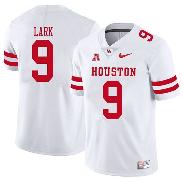 2018 Men #9 Courtney Lark Houston Cougars College Football Jerseys Sale-White